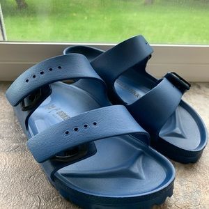 Brand new, blue Birkenstock’s 36